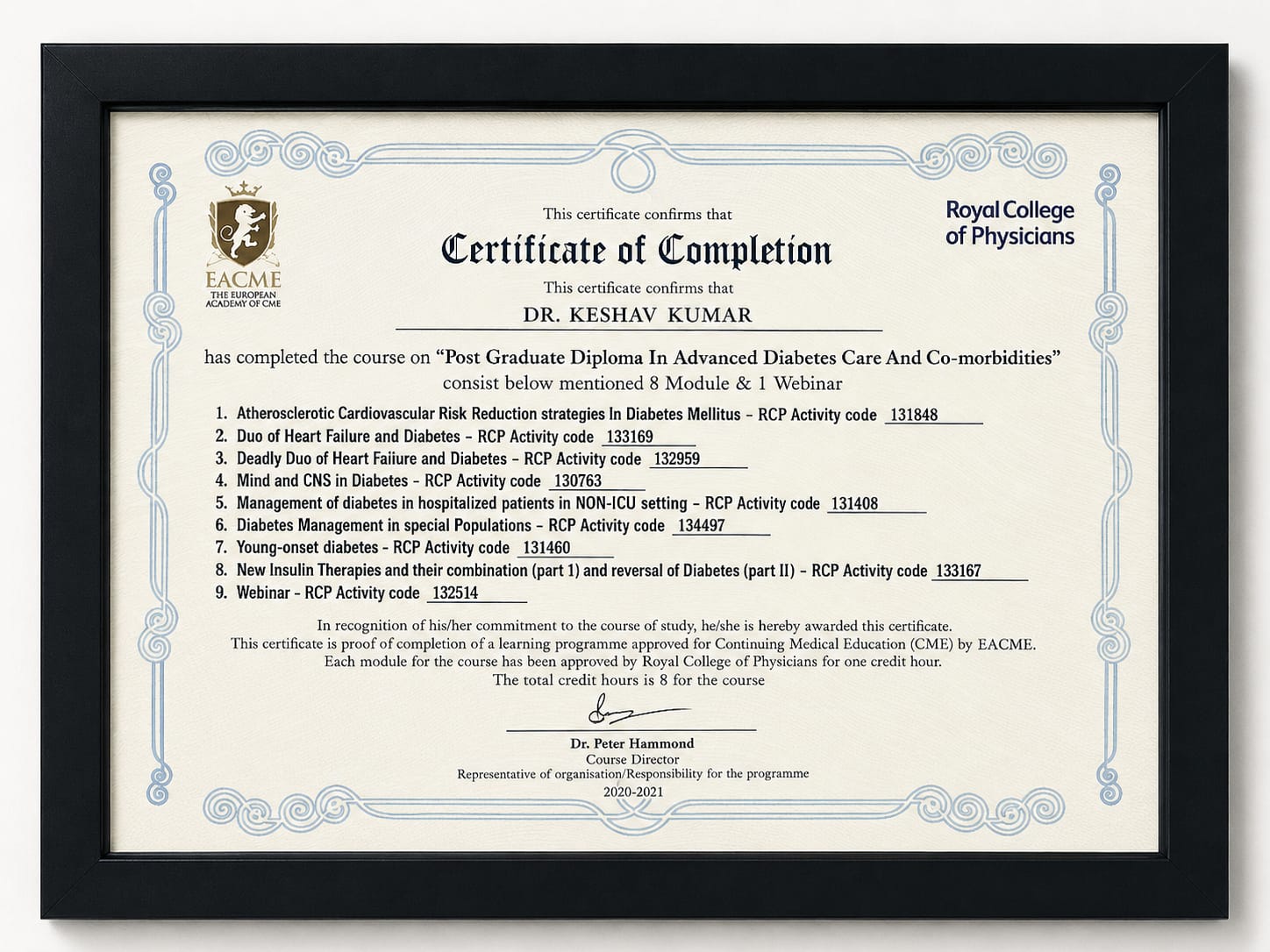 Post Graduate Diploma in Advanced Diabetes Care — Dr. K. K. Singh